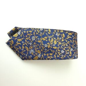 JOS A Bank Blue and Gold Floral Men's Tie